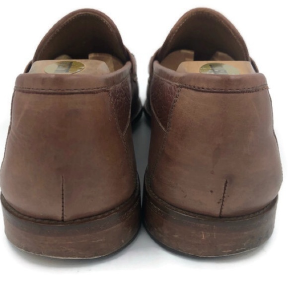 E.T. Wright Beige Brown Leather Tassle Loafer - Picture 3 of 8